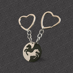 Heart Stainless Steel Key Chains Bag Backpack Pendant Gift