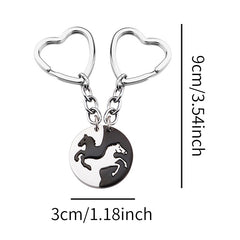 Heart Stainless Steel Key Chains Bag Backpack Pendant Gift