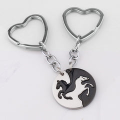 Heart Stainless Steel Key Chains Bag Backpack Pendant Gift
