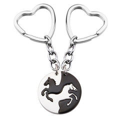 Heart Stainless Steel Key Chains Bag Backpack Pendant Gift