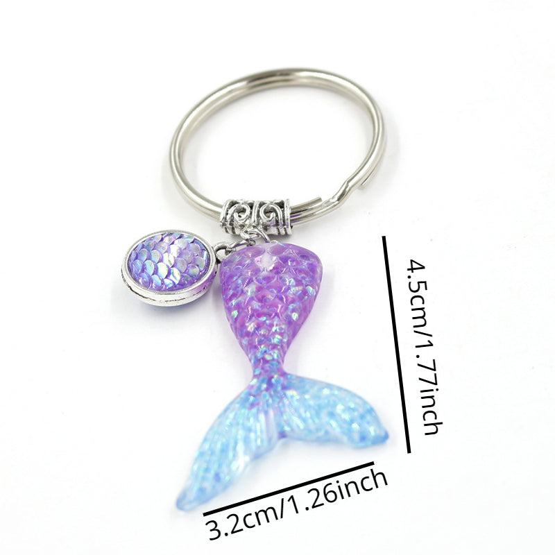 Fishtail Keychain Portable Bag Backpack Pendant Ornament