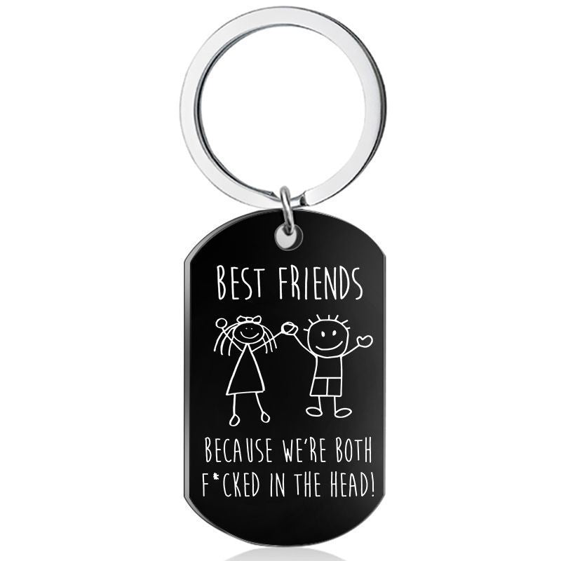 Creative FRIENDS Steel Keychain Bag Pendant Cartoon Gift