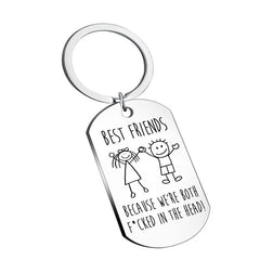 Creative FRIENDS Steel Keychain Bag Pendant Cartoon Gift