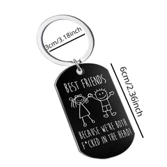 Creative FRIENDS Steel Keychain Bag Pendant Cartoon Gift