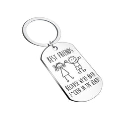 Creative FRIENDS Steel Keychain Bag Pendant Cartoon Gift