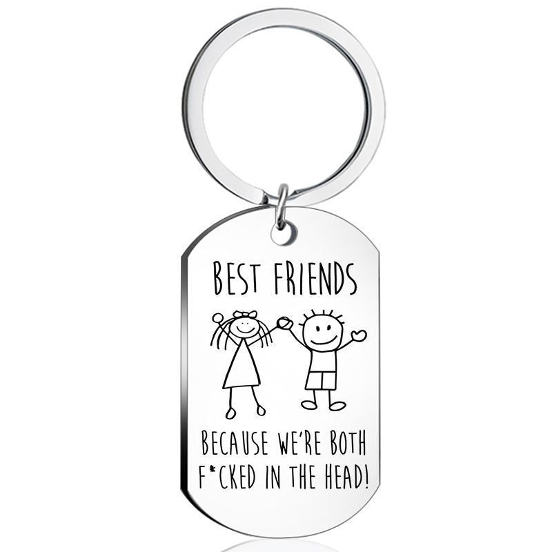 Creative FRIENDS Steel Keychain Bag Pendant Cartoon Gift