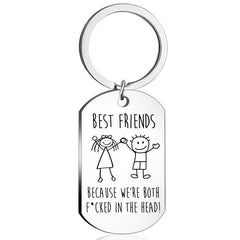 Creative FRIENDS Steel Keychain Bag Pendant Cartoon Gift