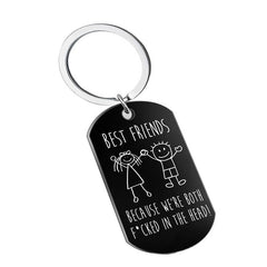 Creative FRIENDS Steel Keychain Bag Pendant Cartoon Gift