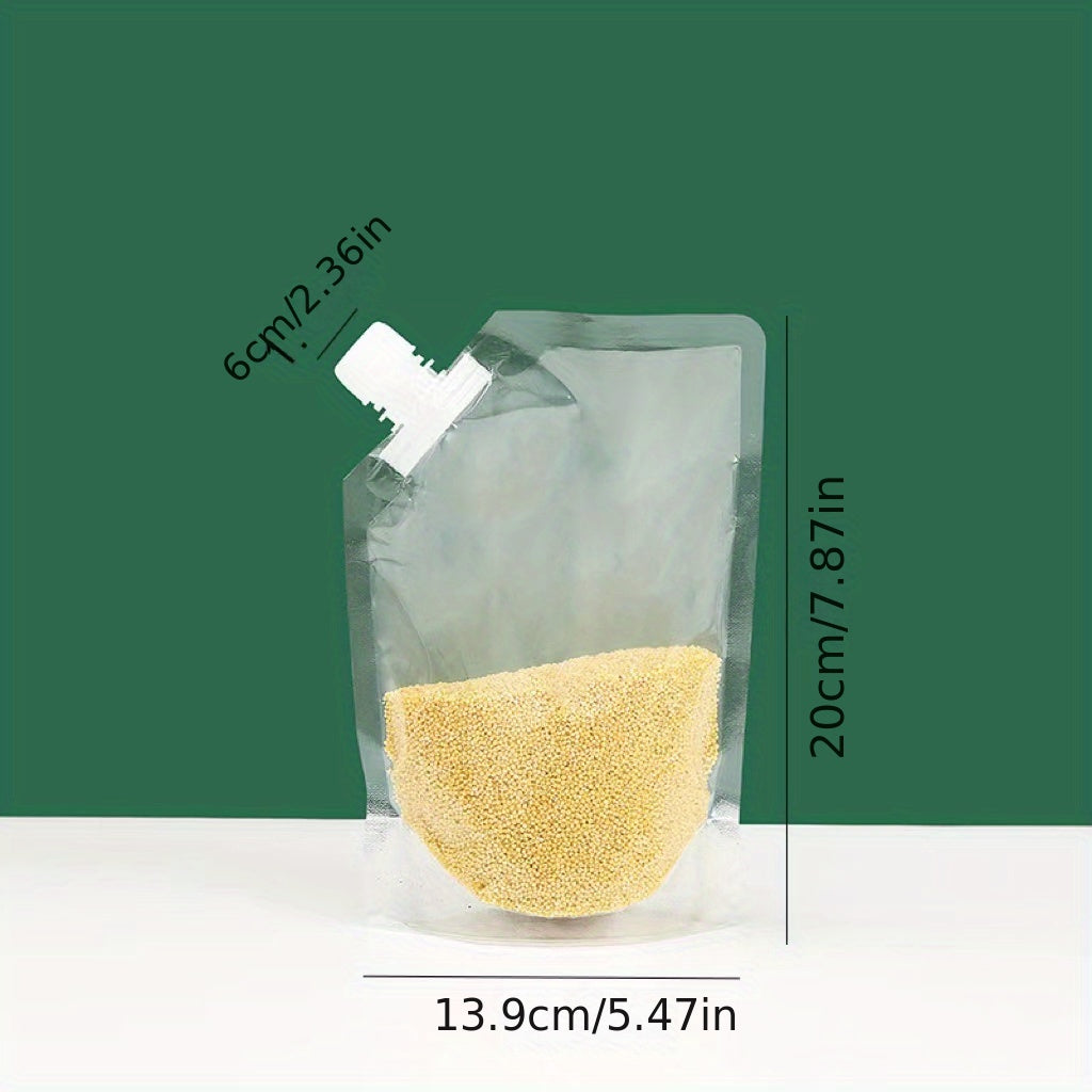 Food Storage Bag With Spout Sealed Moisture Proof Handheld Nozzle Storage