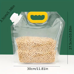 Food Storage Bag With Spout Sealed Moisture Proof Handheld Nozzle Storage