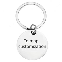 1pc Stainless Steel Halloween Round Charm Keychain Pendant