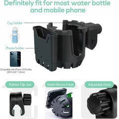 Stroller Cup Holder Organizer With Phone Holder
