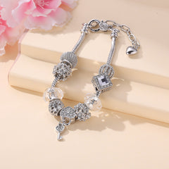 Heart Beads Key Bracelet Jewelry for Male and Female