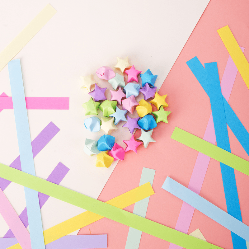 DIY Wishing Star Folding Paper Set 500 Strips