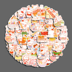 200pcs Cartoon Rabbit Stickers Waterproof Vinyl for Water Bottle Laptops Phones
