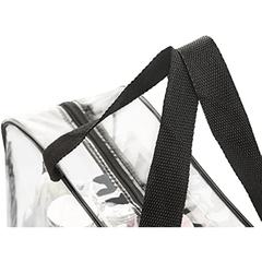 2Pcs Clear Makeup Organizer Bag Portable Plastic Tote Bags Handle Waterproof