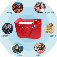 Travel Beach Bag Divider Tray Portable Rubber Tote Bag Accessories