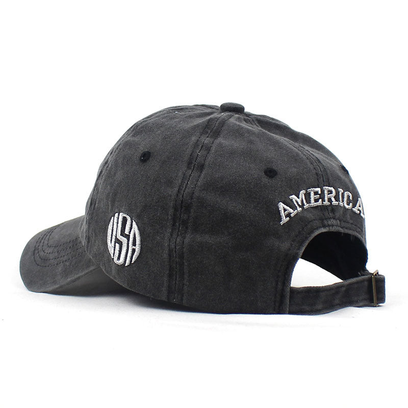 American Flag Sunscreen Peaked Cap for Outdoor Activities