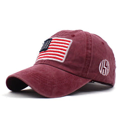American Flag Sunscreen Peaked Cap for Outdoor Activities