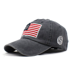 American Flag Sunscreen Peaked Cap for Outdoor Activities
