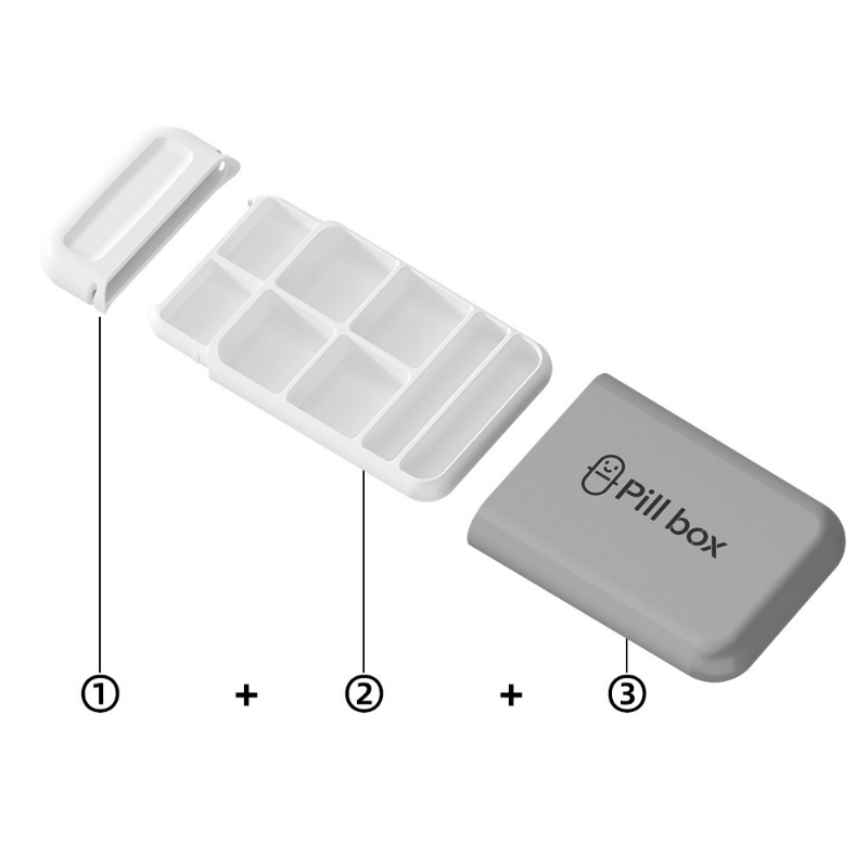 Portable Mini Medicine Storage Box Travel Moisture-proof Organizer