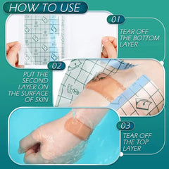 100PCS Outdoor Waterproof Tattoo Repair Film Adhesive Tape Plaster Sticker