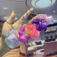 10pcs Cartoon Toilet Keychain Backpack Bag Ornament Gift