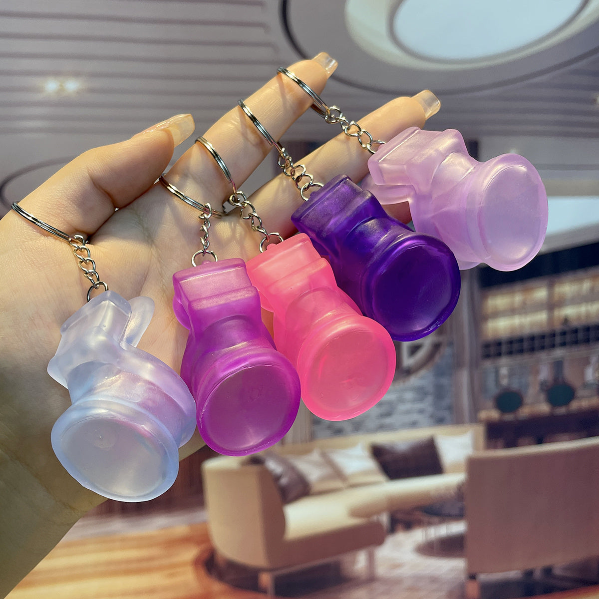 10pcs Cartoon Toilet Keychain Backpack Bag Ornament Gift