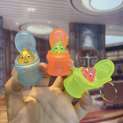10pcs Cartoon Toilet Keychain Backpack Bag Ornament Gift