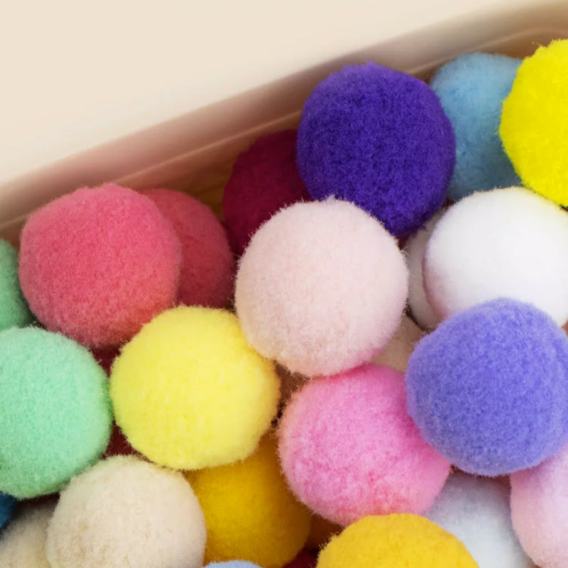 30 Pcs Colorful Plush Cat Teaser Toy Balls Chew Durable Cat Toy Balls