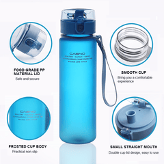 560ml Plastic Water Bottle Leak Proof Outdoor Sport Drinking Cup