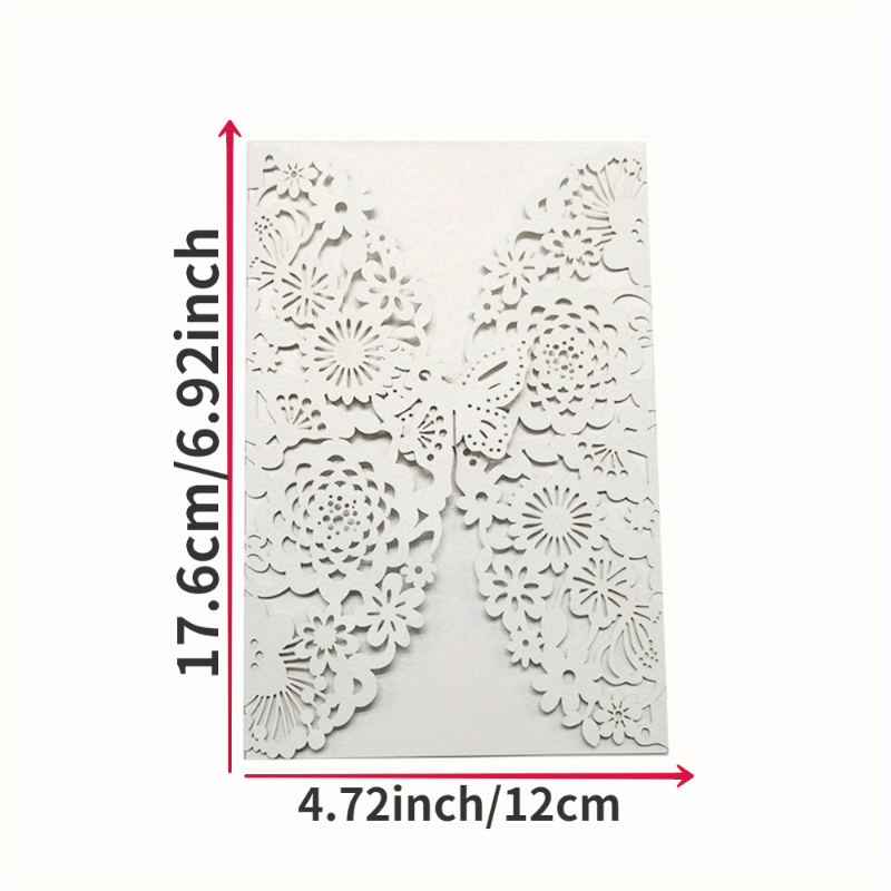 10pcs Butterfly Invitation Card Envelopes for Wedding Engagement Baptism