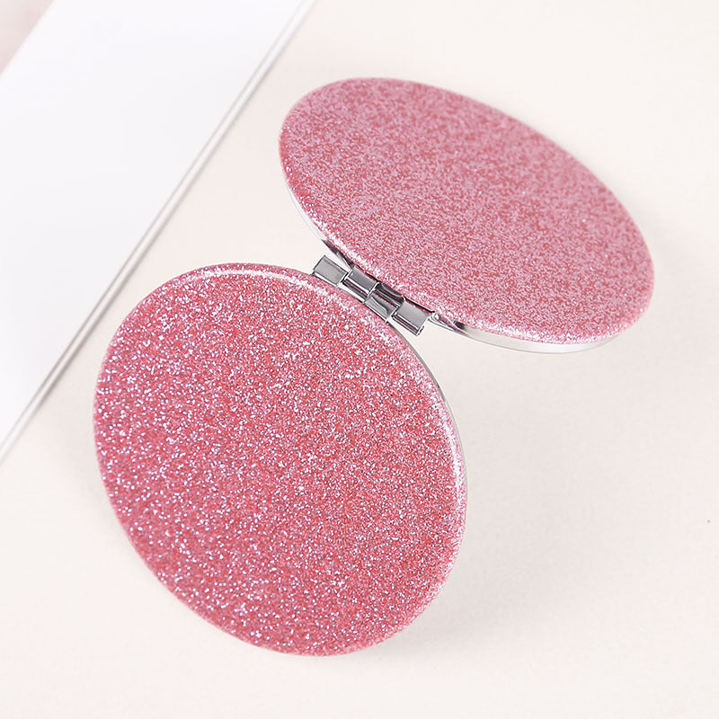 Glitter Compact Pocket Mirror for Purse, 2-Sided Beauty Mirror