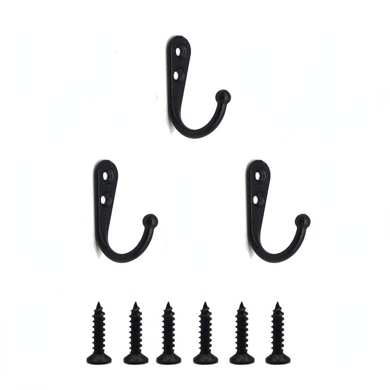 3pcs Wall Hooks Single Hook Bathroom Coat Hanger