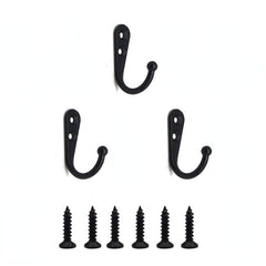 3pcs Wall Hooks Single Hook Bathroom Coat Hanger