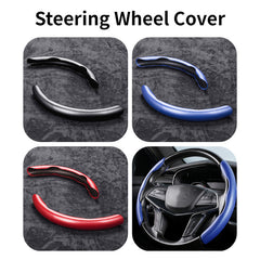 2pcs Carbon Fiber Car Steering Wheel Cover for 15inch Auto Accessories