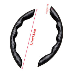 2pcs Carbon Fiber Car Steering Wheel Cover for 15inch Auto Accessories
