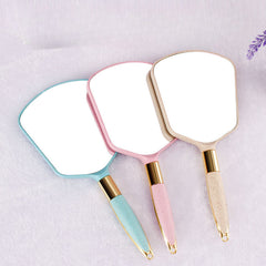 Portable Handheld Makeup Mirror with Handle for Beauty Salon and Travel