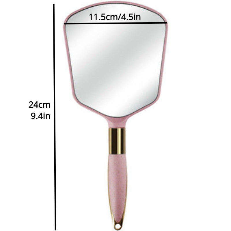 Portable Handheld Makeup Mirror with Handle for Beauty Salon and Travel