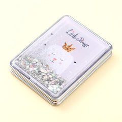 Quicksand Compact Makeup Mirror Double Sided Glitter Hand Mirror