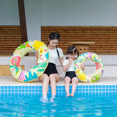 Summer Inflatable Swimming Ring Little Monster Pattern Thickened Pool Party