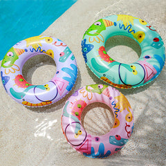 Summer Inflatable Swimming Ring Little Monster Pattern Thickened Pool Party