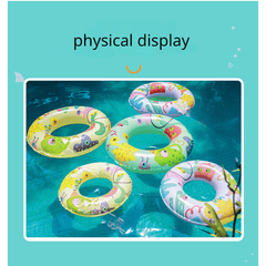Summer Inflatable Swimming Ring Little Monster Pattern Thickened Pool Party