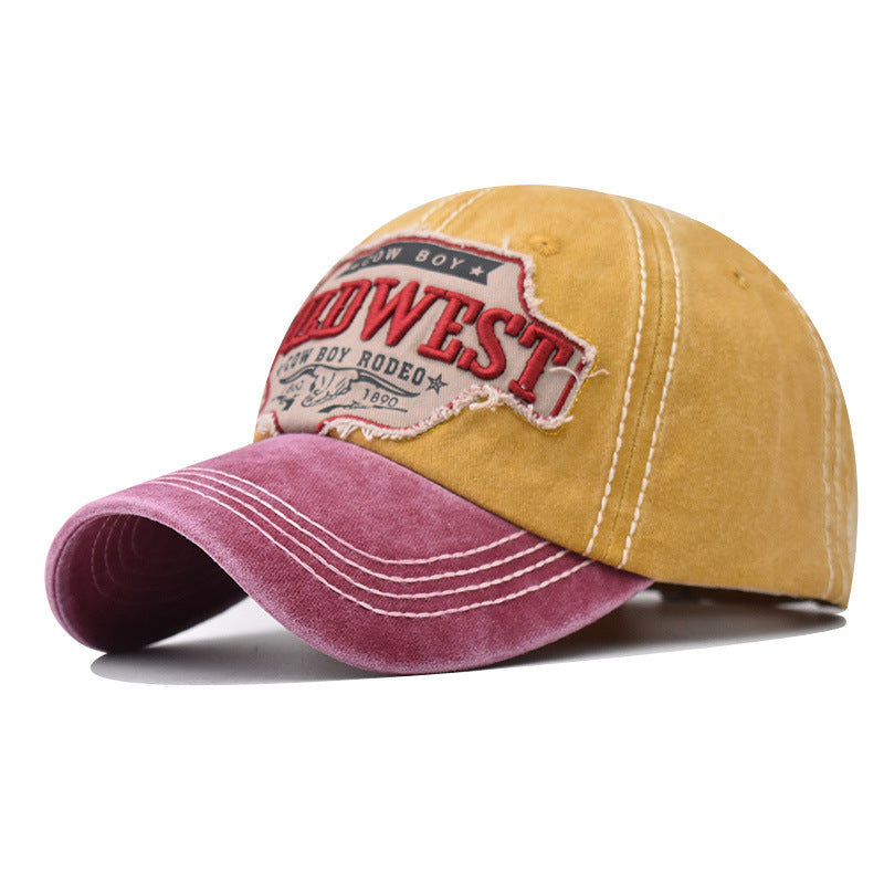 Men's Retro Embroidery Sunscreen Baseball Cap for Cycling Travel