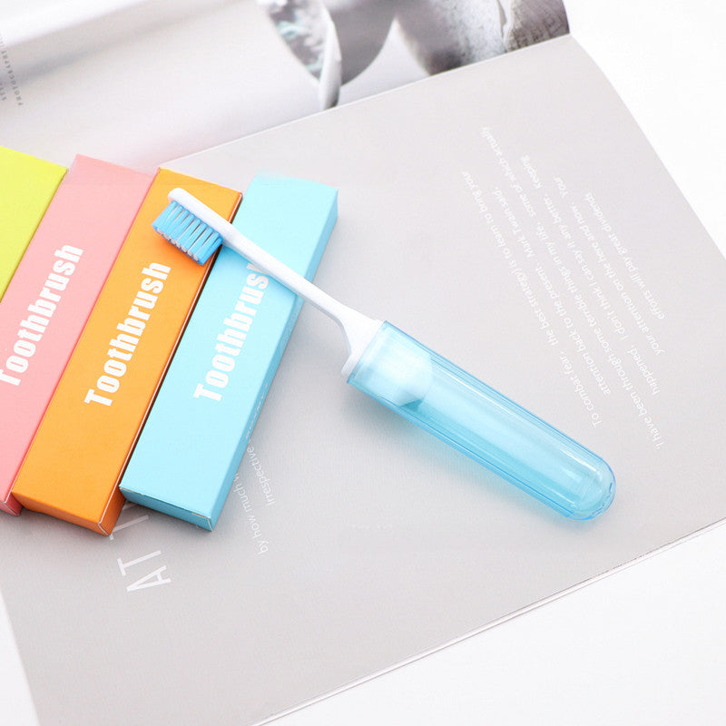 1pc Folding Toothbrush Portable Travel Mini Soft Bristle Toothbrush