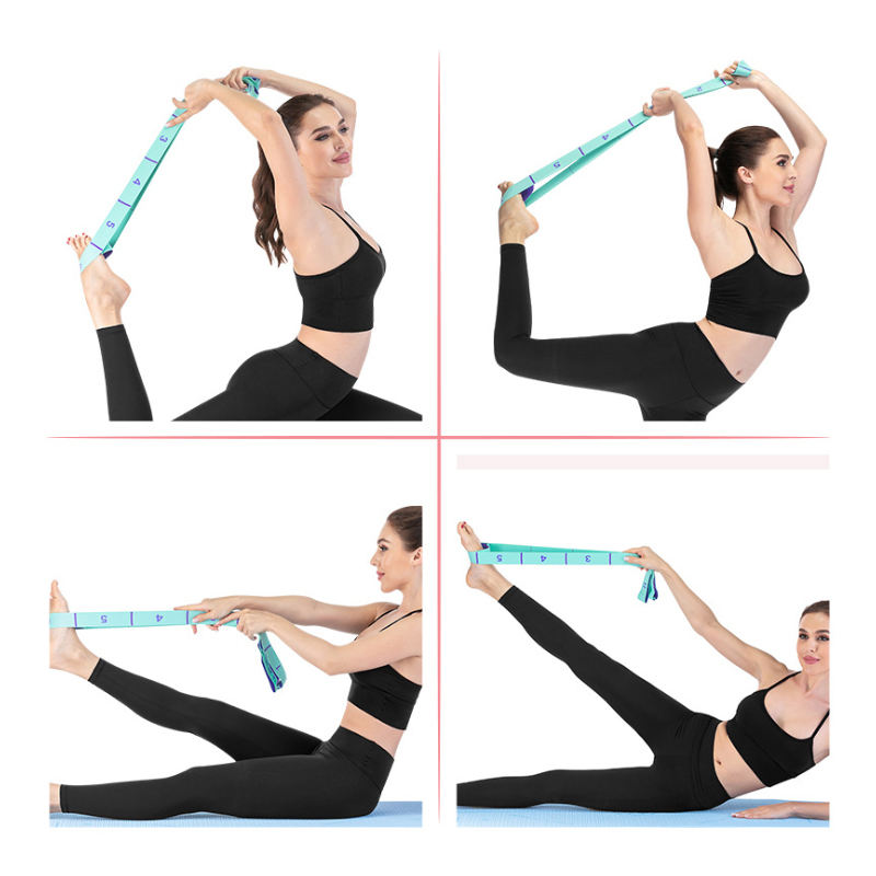 Yoga Stretching Band with 10 Hoops Elastic Resistance Band