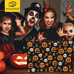 Happy Halloween Makeup Bags Pumpkin Zipper Pouch Waterproof Toiletry Organizer