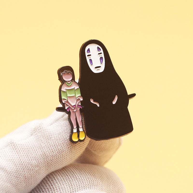 Faceless Man Anime Enamel Pin for Women