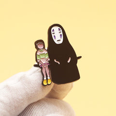 Faceless Man Anime Enamel Pin for Women