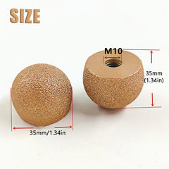 Diamond Brazed Round Grinding Head for Internal Arc Grinding Stones